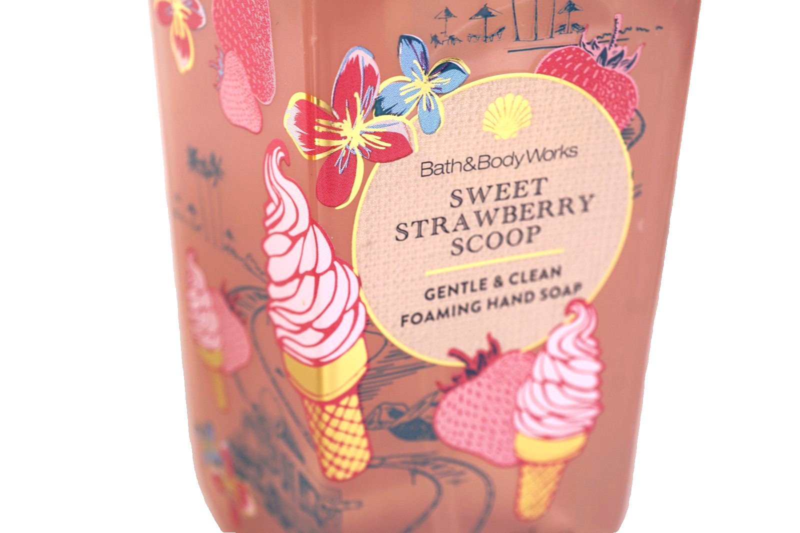 X5 BATH & BODY WORKS SWEET STRAWBERRY SCOOP GENTLE & CLEAN FOAMIONG HAND SOAP