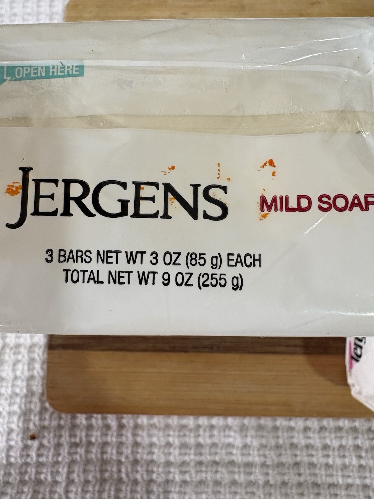 Jergens Mild Soap 5 Bars 1991/2019 – 3.5oz Bars – SEALED