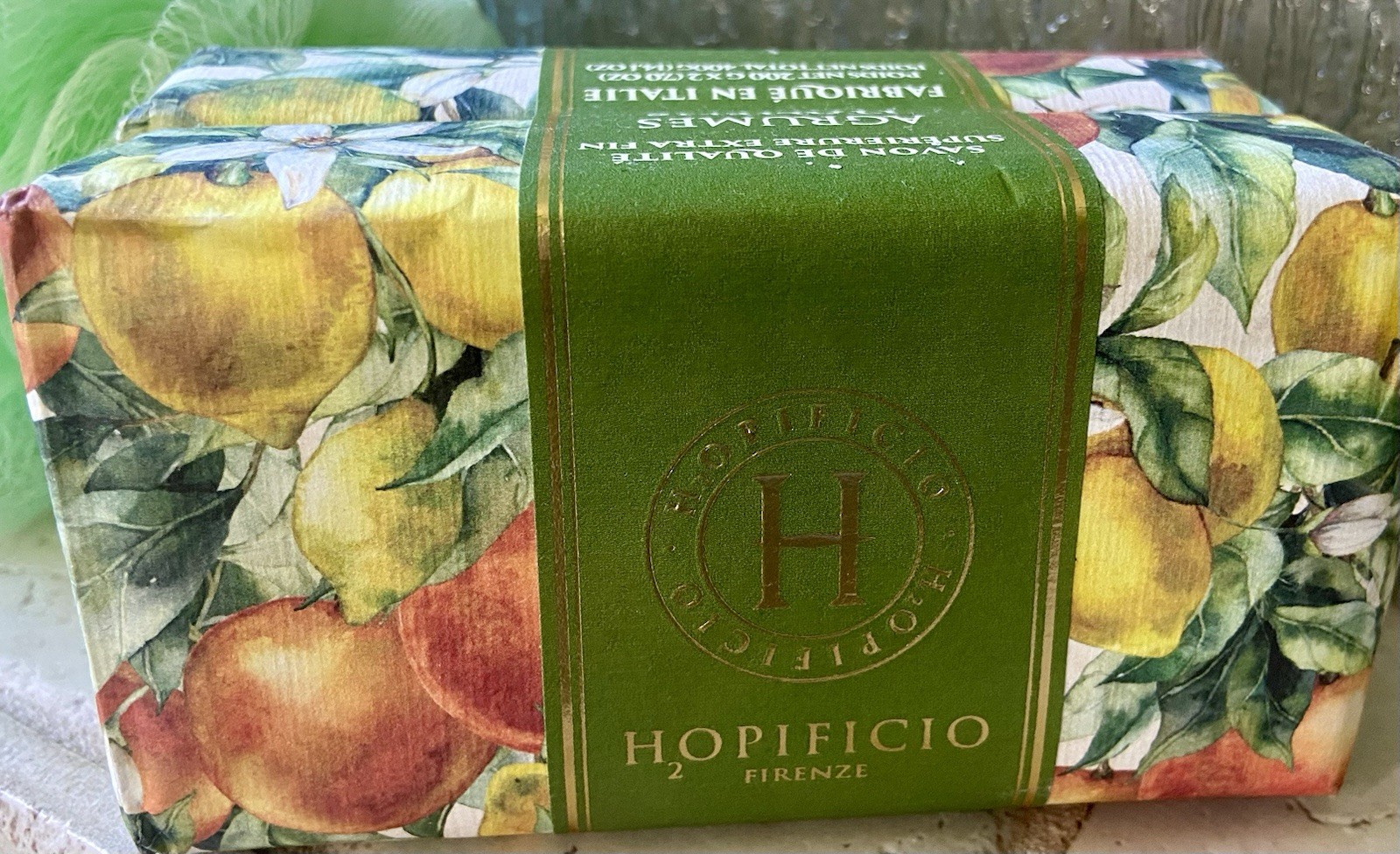 Hopificio ITALIAN CITRUS Scented Luxury 2-Pack Bath Bar Soap (14.1oz Total)