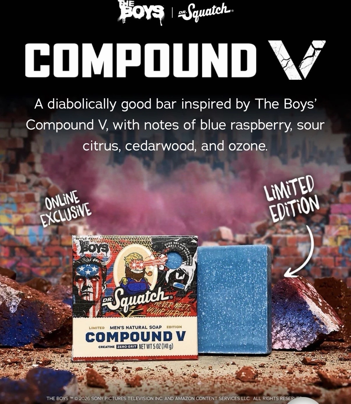 Dr. Squatch Dr Squatch ~ COMPOUND V – THE BOYS ~Online Exclusive Limited Edition