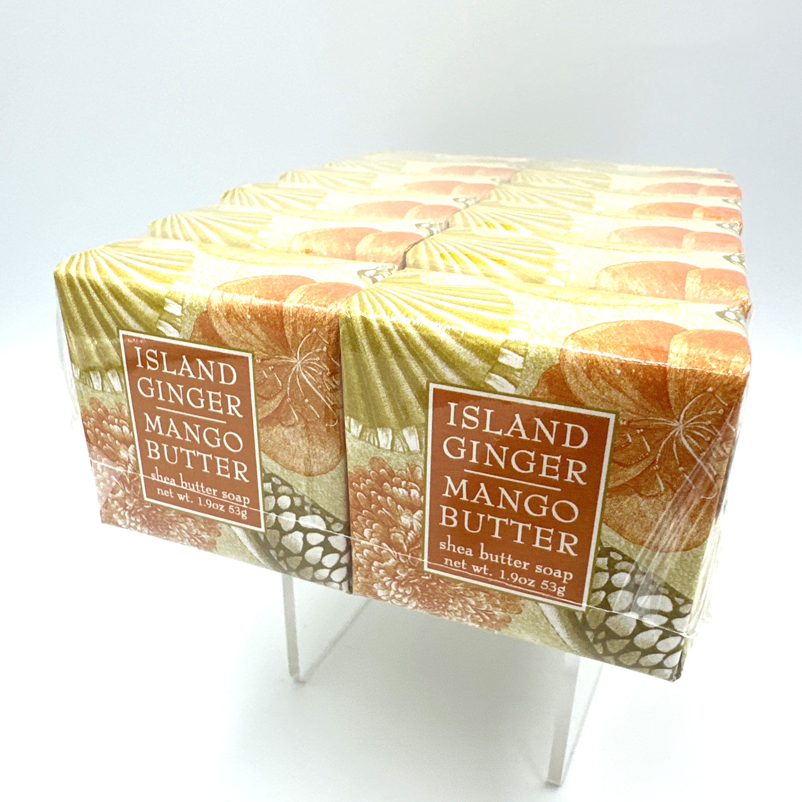 Greenwich Bay Island Ginger Mango Shea Butter Soap Lot Of 12 Bars/1.9oz Each