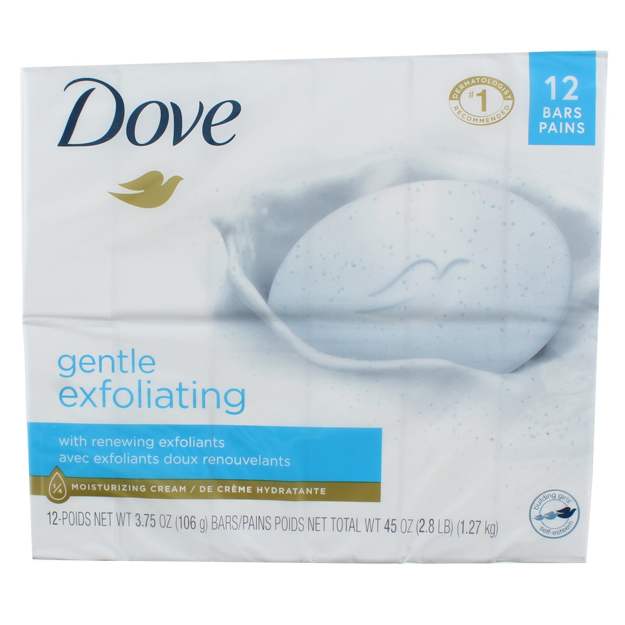 6 Pack Dove Gentle Exfoliating Moisturizer Cream Bars, Fragrance Free, 3.75 o…