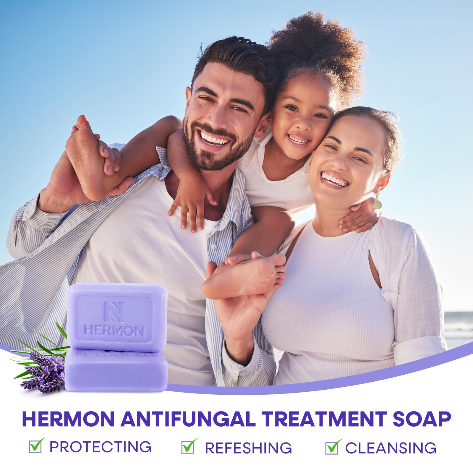 Hermon Antifungal Bar Soap: Antifungal Soap for Ringworm, Jock Itch & Athlete’s