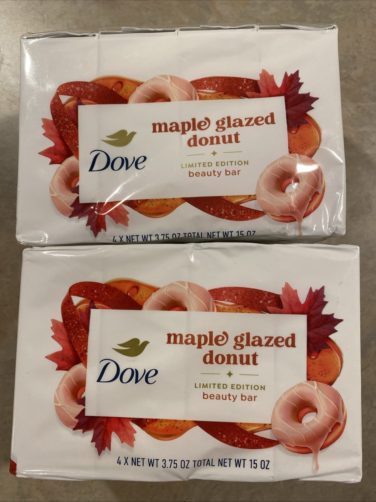 2x 4-Pack Dove Limited Edition Beauty Bar Soap Maple Glazed Donut 🍩 (8 Total)