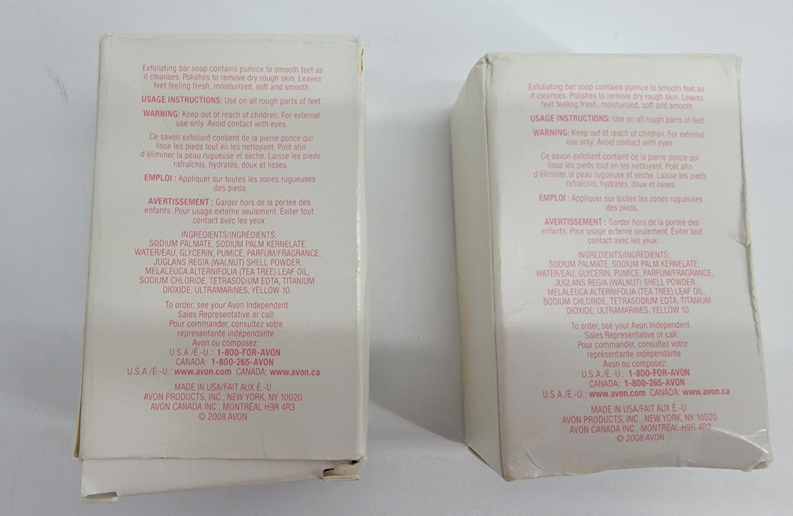 (Lot Of 2) Exfoliating Bar Soap Footworks Avon Retired (NOS)***