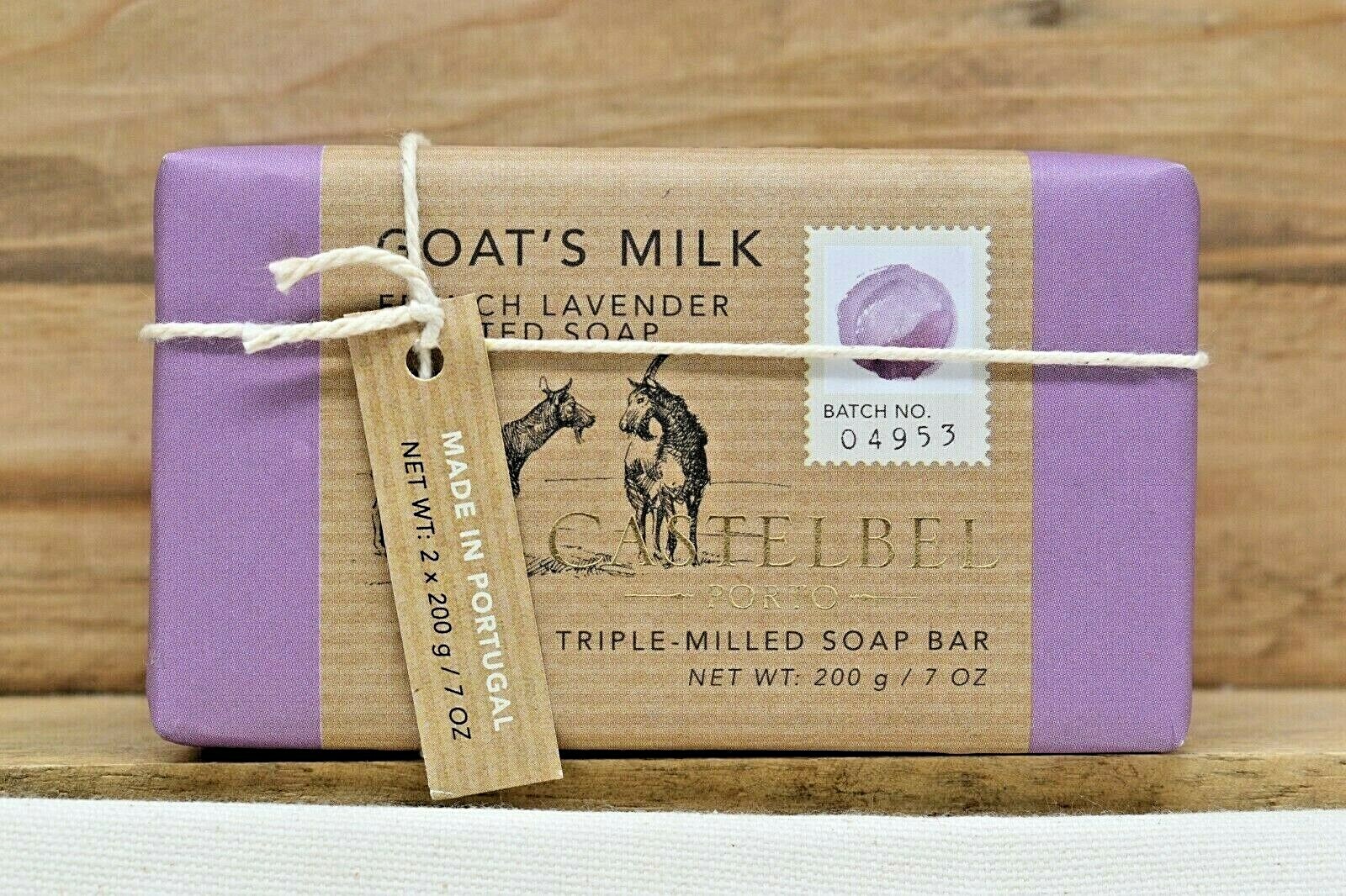 1 set of 2 CASTELBEL Goat’s Milk French Lavender Triple Milled Soap Bars