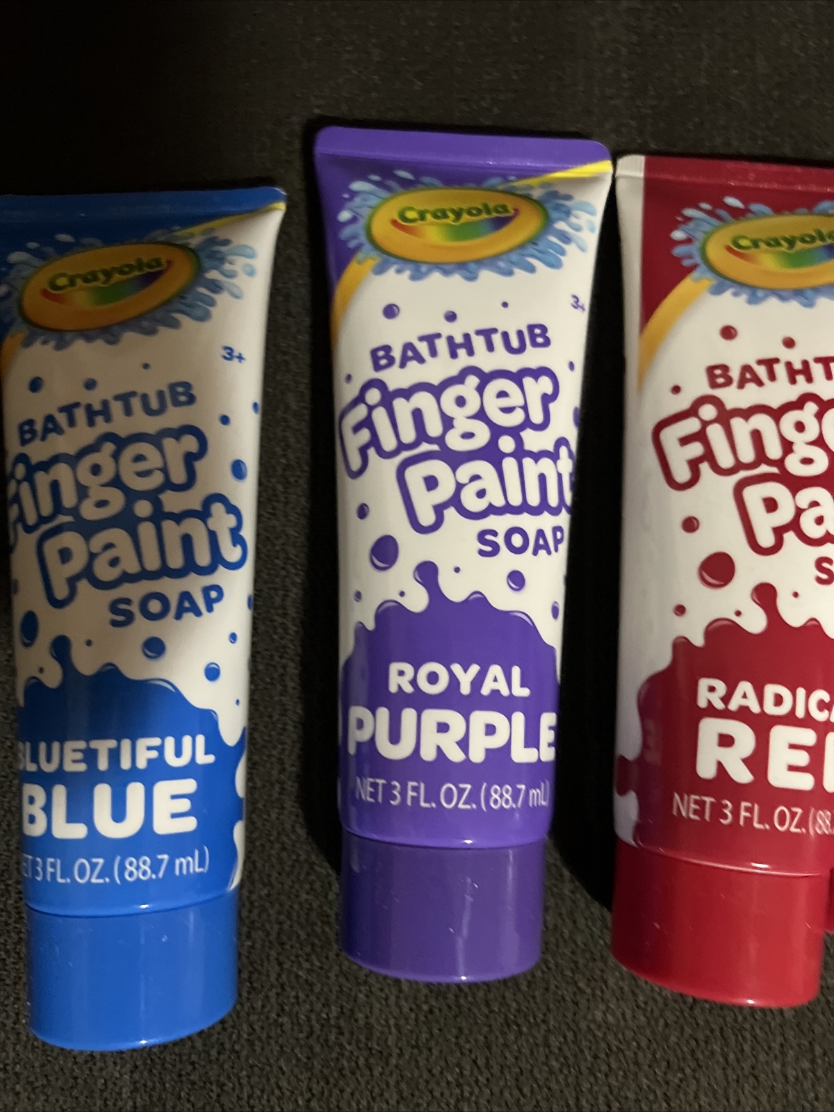 Crayola Bathtub Finger Paint Soap Set Of 5 Colors Red Blue Pink Purple Green 3oz