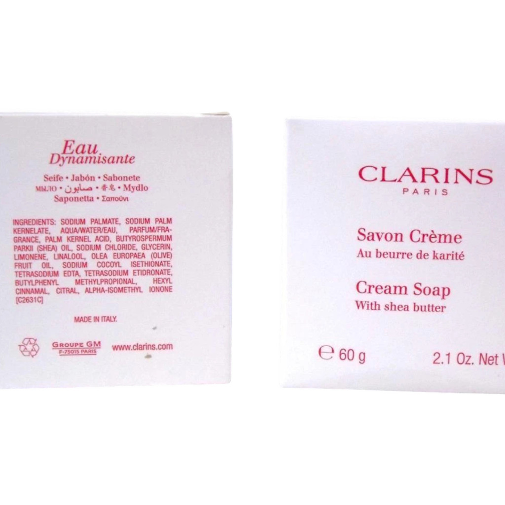 (Lot of 12) Clarins Eau Dynamisante Cream Soap Bar Shea Butter Travel Size 2.1oz