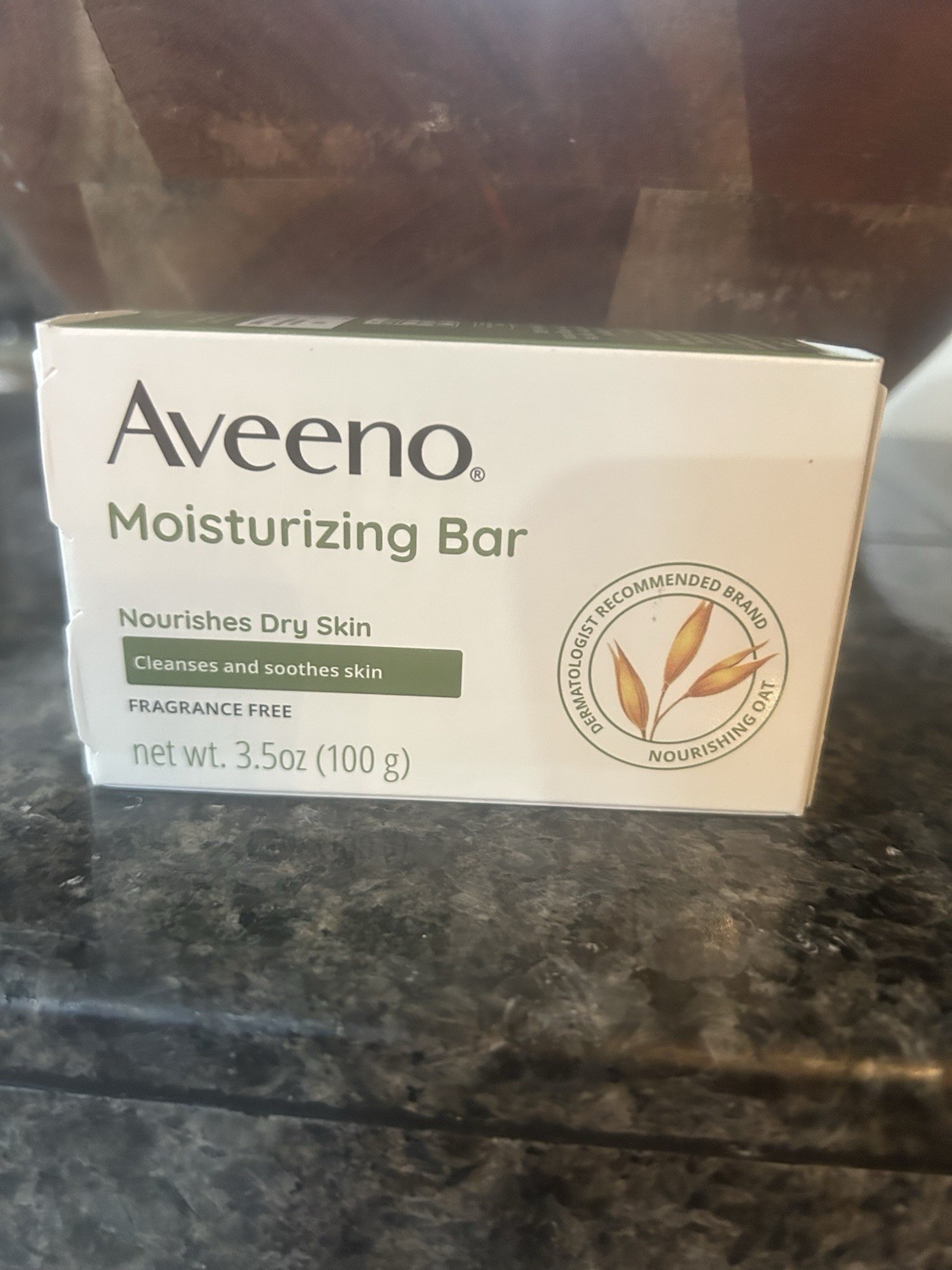 Aveeno Moisturizing Bar Soap Fragrance-Free Nourishing Oat Dry Skin 3.5 oz