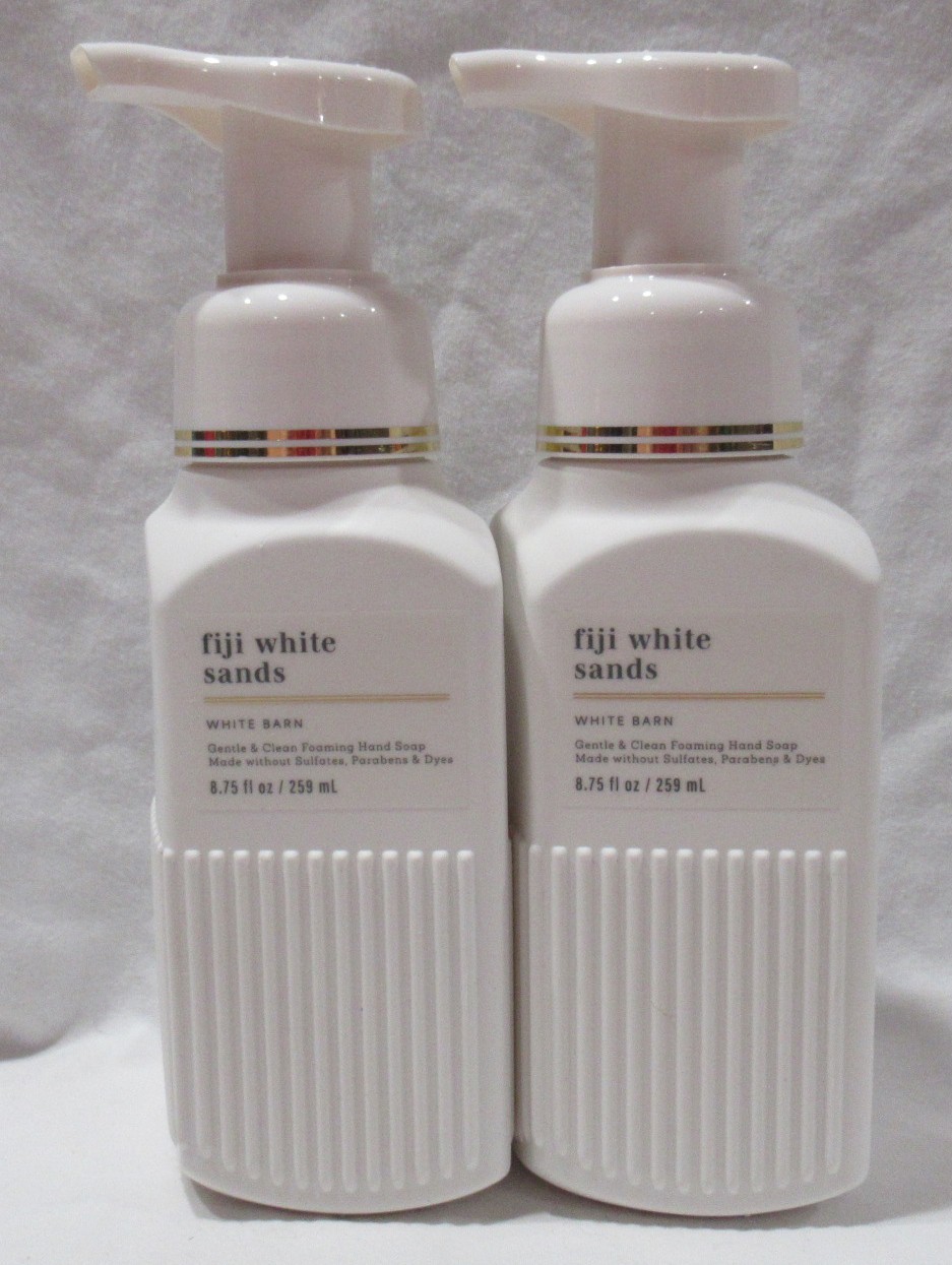 White Barn Bath & Body Works Foaming Hand Soap Lot Set of 2 FIJI WHITE SANDS