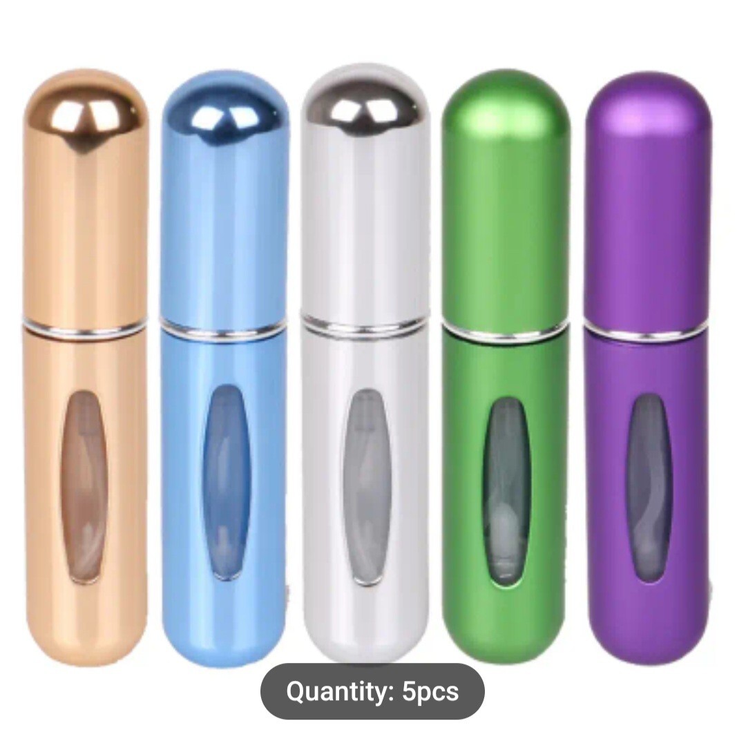 Perfume Travel Refillable 5ML Mini Perfume Bottle 5pcs Portable Spray Atomizer