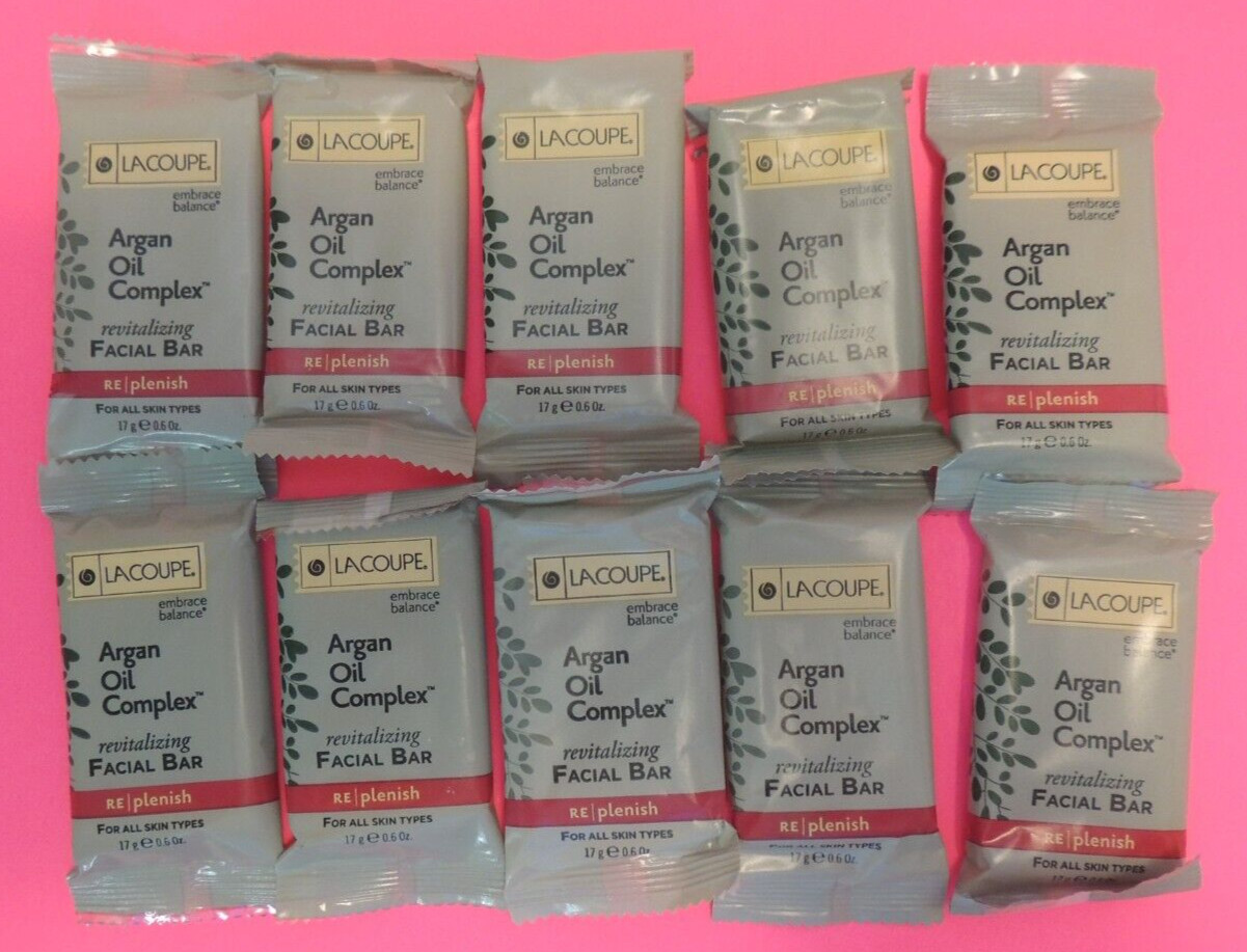 lot of 10 LACoupe Argan oil Complex revitalizing Facial Bar Hotel travel size
