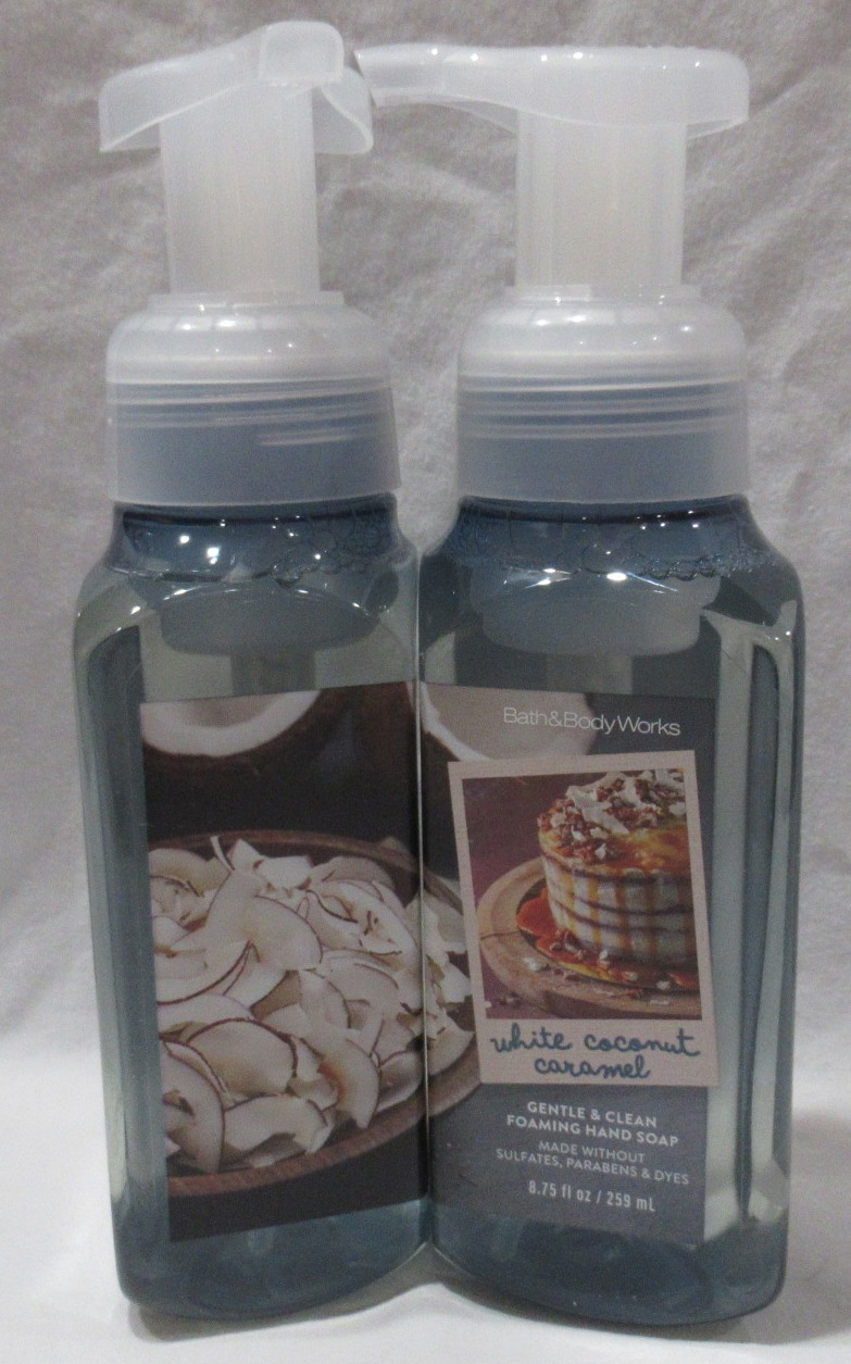 Bath & Body Works Gentle & Clean Foaming Hand Soap Lot 2 WHITE COCONUT CARAMEL