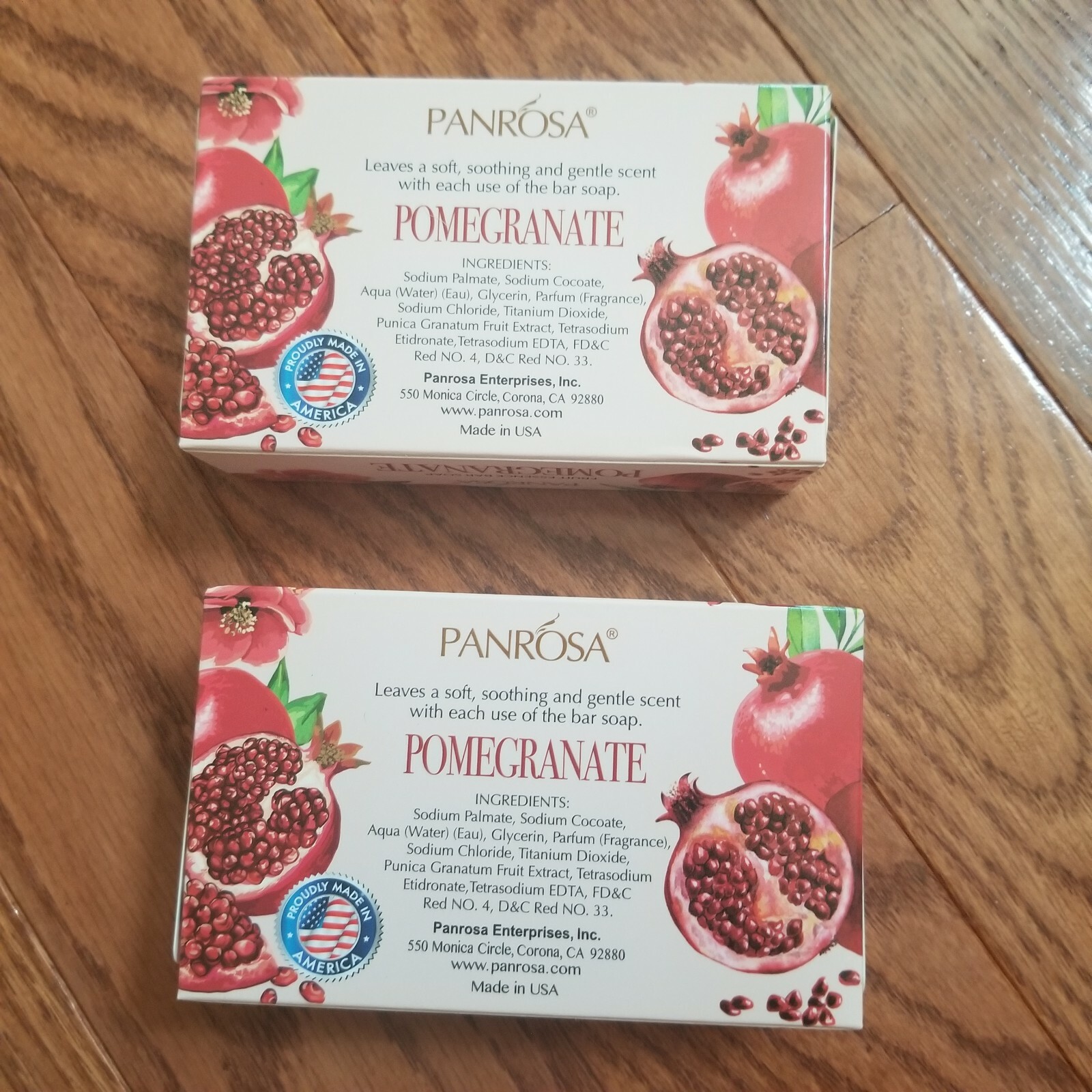 Lot of 2 Panrosa Fruit Essence Bar Soap 7 oz Pomegranate