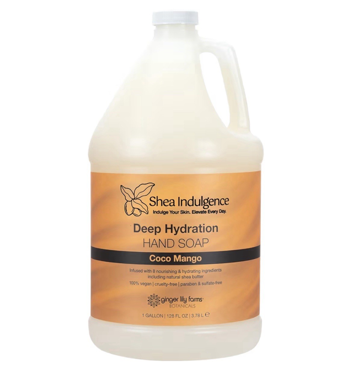 1 Gallon Coconut Mango Hand Soap Refill – Deep Hydration Vegan 128oz Shea Butter