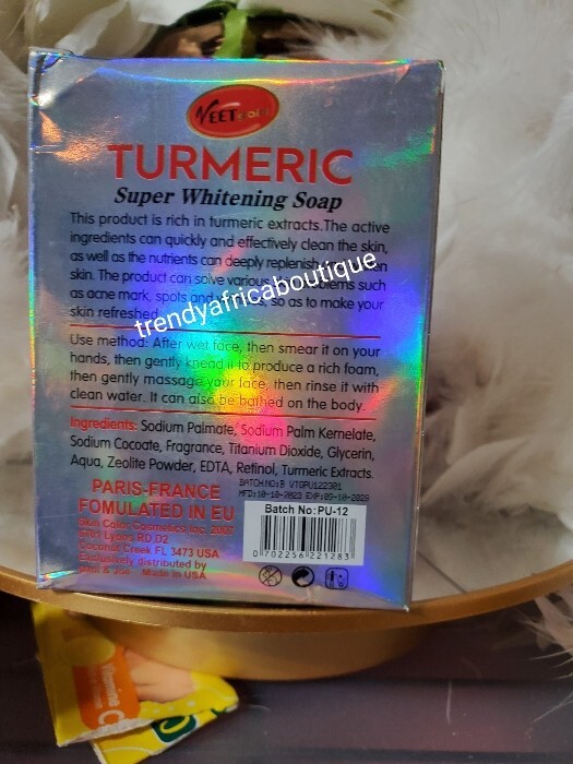 VeetGOLD TUMERIC 💯 Organic Super Whitening Face & Body Corrector Soap 200g X 1