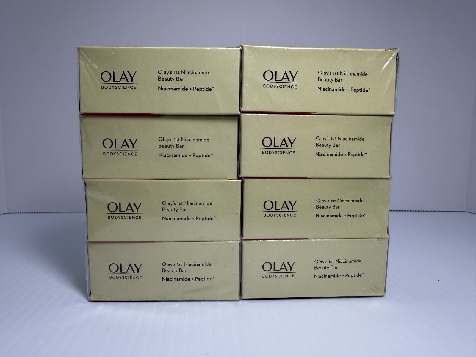 Olay Bodyscience Beauty Bar Niacinamide Peptide 8 Pack 3.0 oz Each,
