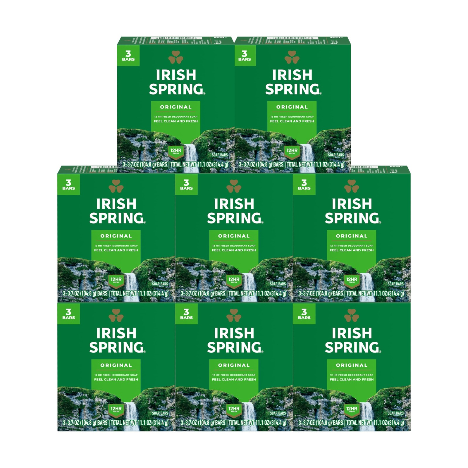 Irish Spring Bar Soap for Men Original Clean Smell Fresh and Clean for 12 Hours