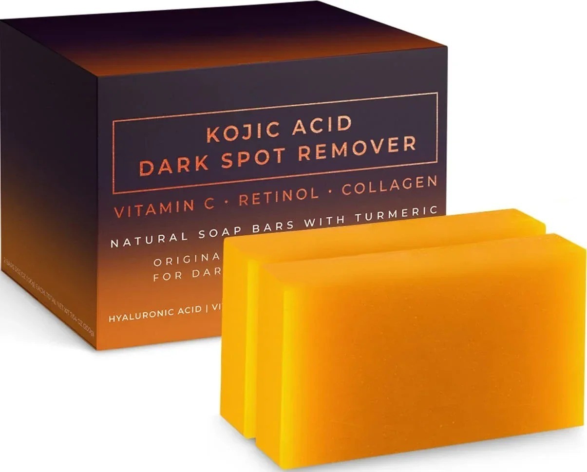 Kojic Acid Dark Spot Remover Whitening Soap Bars with Vitamin C Retinol Collagen