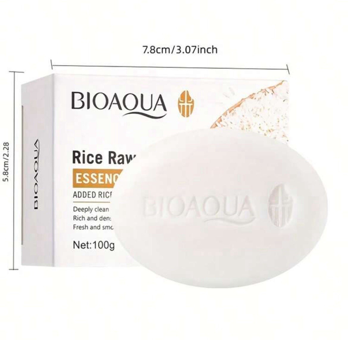 Natural Rice Puree Essence Soap for Daily & Face & Body Care
