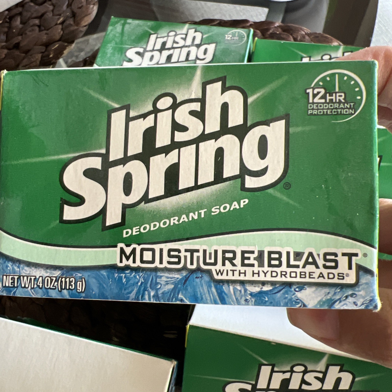 9 Irish Spring Bar Soaps Moisture Blast Deodorant 4 Oz Original No Flax Seed NOS