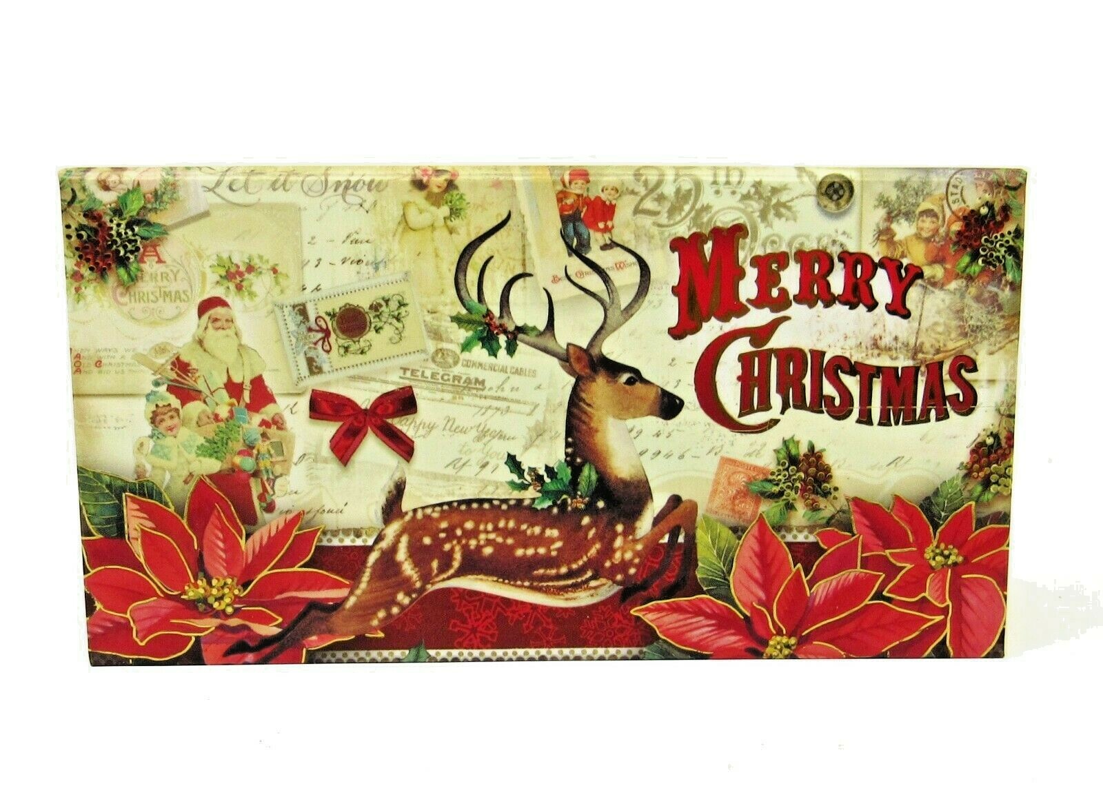 Punch Studio 4 oz Bar Orange Clove Soap in Music Box Leaping Red Reindeer 17161