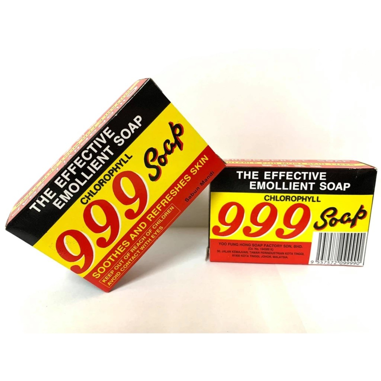 2pcs 999 Emollient Chlorophyll Soap 90g Herbal Cleansing Bar