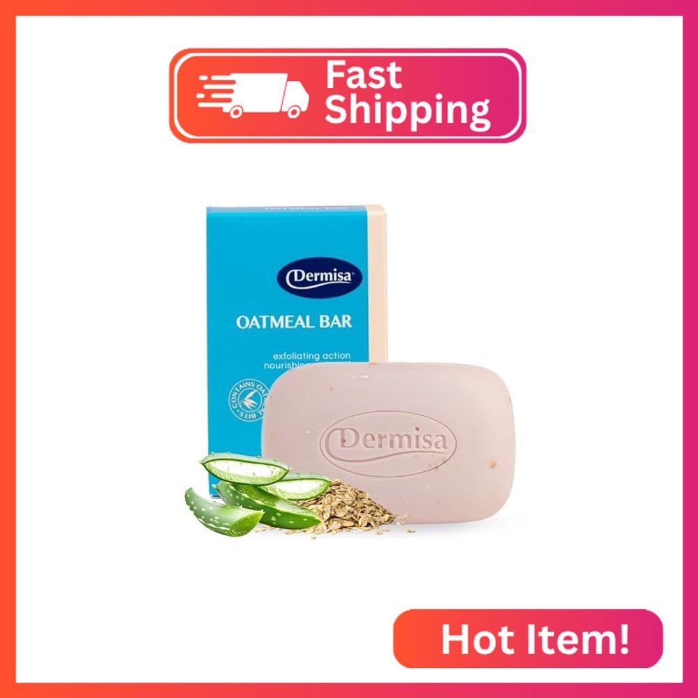Dermisa Oatmeal Bar with Colloidal Oatmeal and Soothing Aloe Vera – Gently Exfol