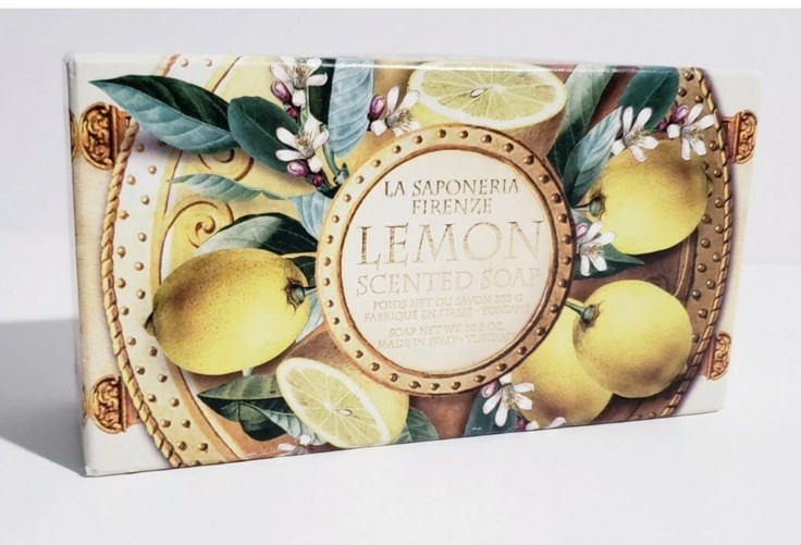 LA SAPONERIA FIRENZE LEMON SCENTED SOAP 10.5 oz / 300g Made in TUSCANY-ITALY