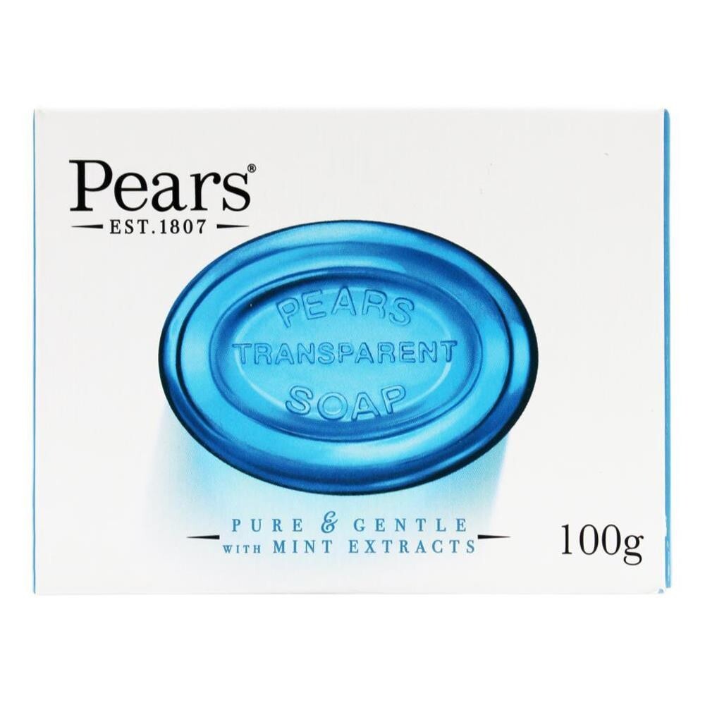 12 x PEARS 100g TRANSPARENT SOAP BAR PURE & GENTLE WITH MINT EXTRACTS BRAND NEW