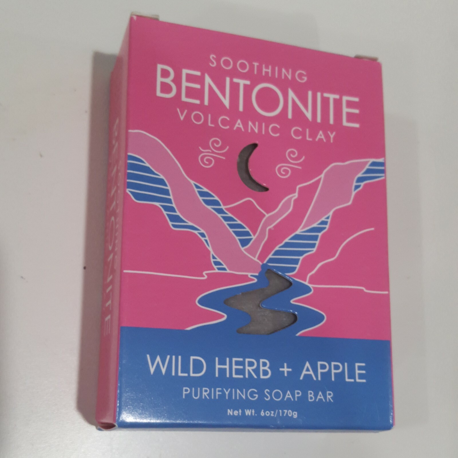 Soothing Bentonite Volcanic Clay Wild Herb + Apple Purifying Soap Bar 6 Oz