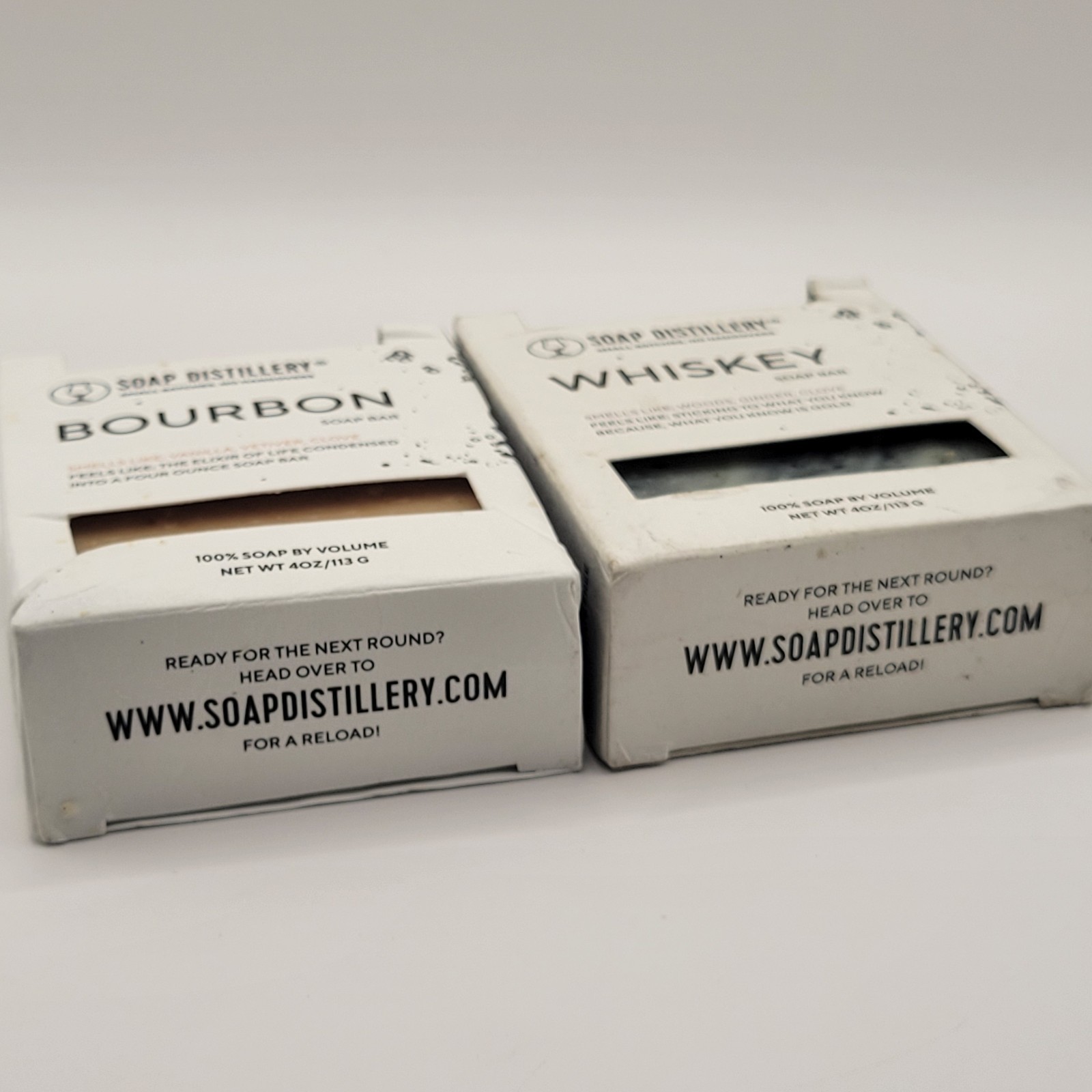 2-Pk SOAP DISTILLERY Bourbon & Whiskey Nourishing Bar Soap 4 oz Each