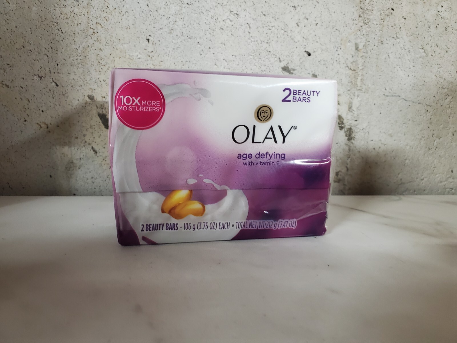 1 Pack (2bars) Olay Age Defying Vitamin E Soap Beauty Bars 3.75 Original Formula