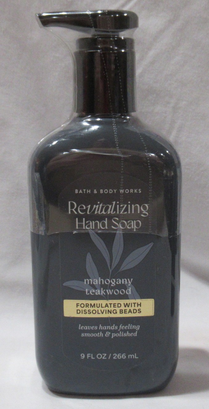 Bath & Body Works Revitalizing Hand Soap Lot Set of 2 MAHOGANY TEAKWOOD