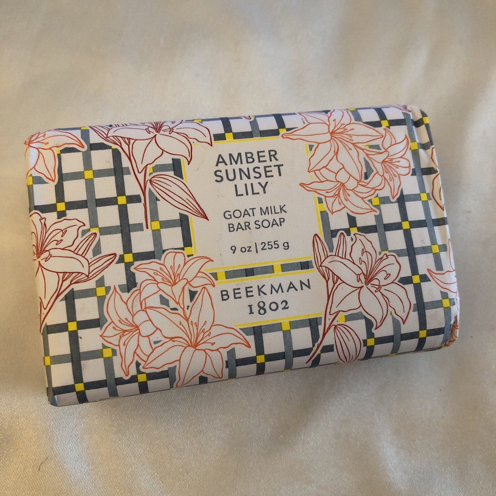 BEEKMAN 1802 Amber Sunset Lily Goat Milk Bar Soap 255g Jumbo Sealed NIB
