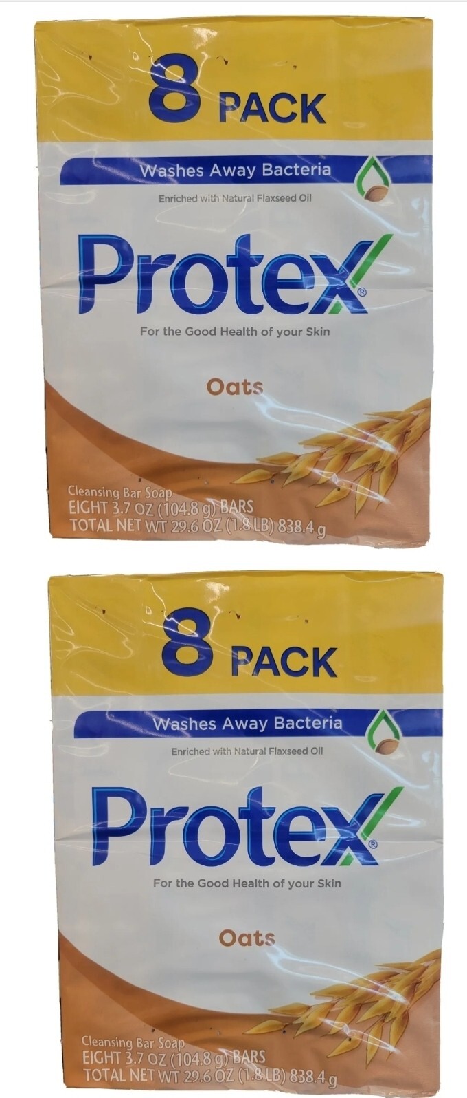 (16 Bars-3.7 oz.) PROTEX OATS ANTIBACTERIAL SOAP BAR JABON PROTEX AVENA