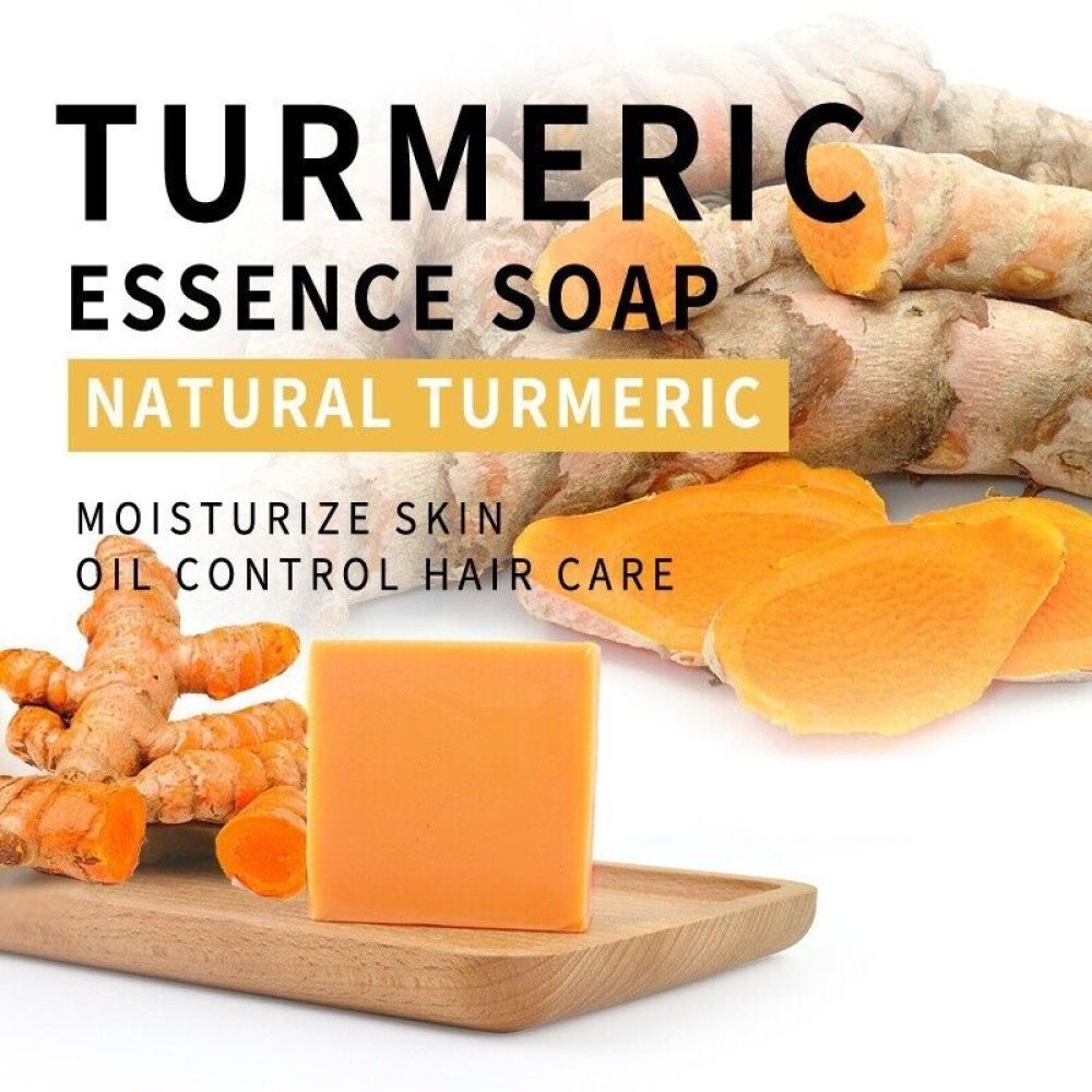 2× Tumeric Soap Skin Whitening Dark Spots lightening Acne Brightening Turmeric