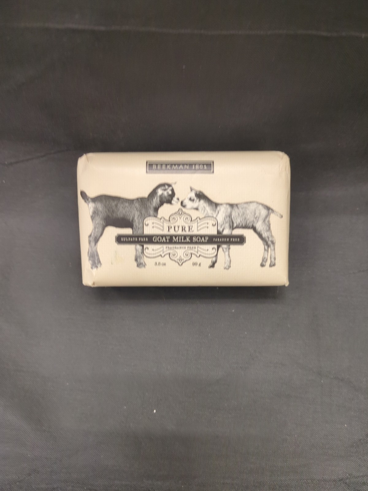 BEEKMAN 1802 PURE GOAT MILK SOAP – UNSCENTED – 3.5oz PALM SIZE