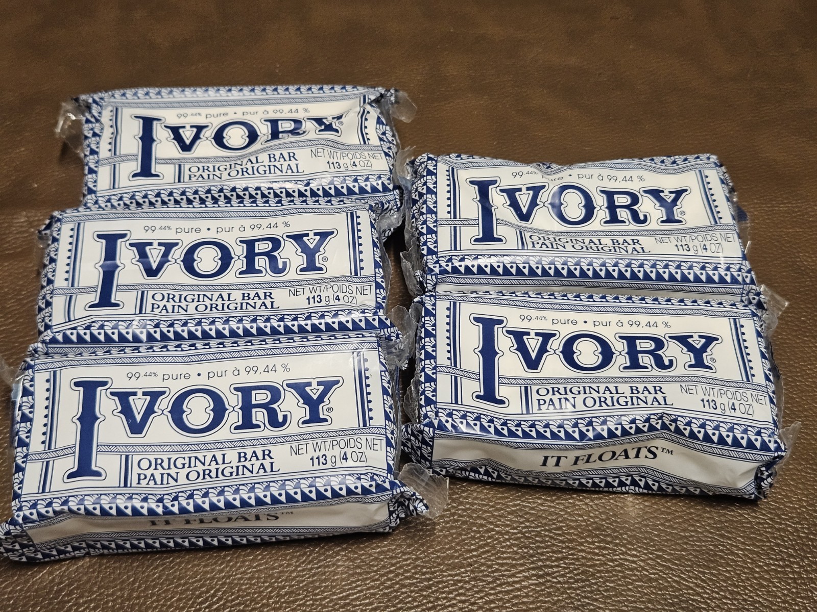 5 Vintage Retro Commemorative IVORY Classic Soap Bars, P&G 4 Oz. each