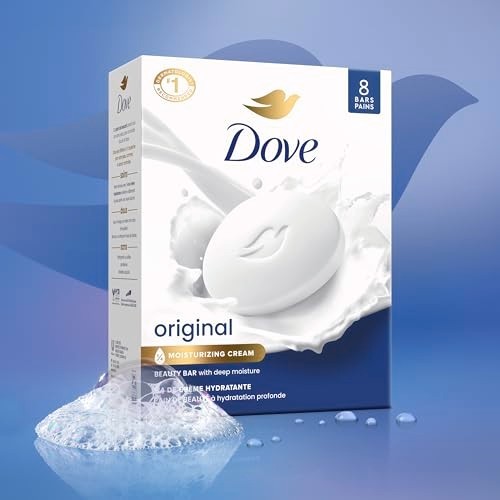 Dove Beauty Bar Soap Original 8 Count for Soft, 3.75 Ounce (Pack of 8), White