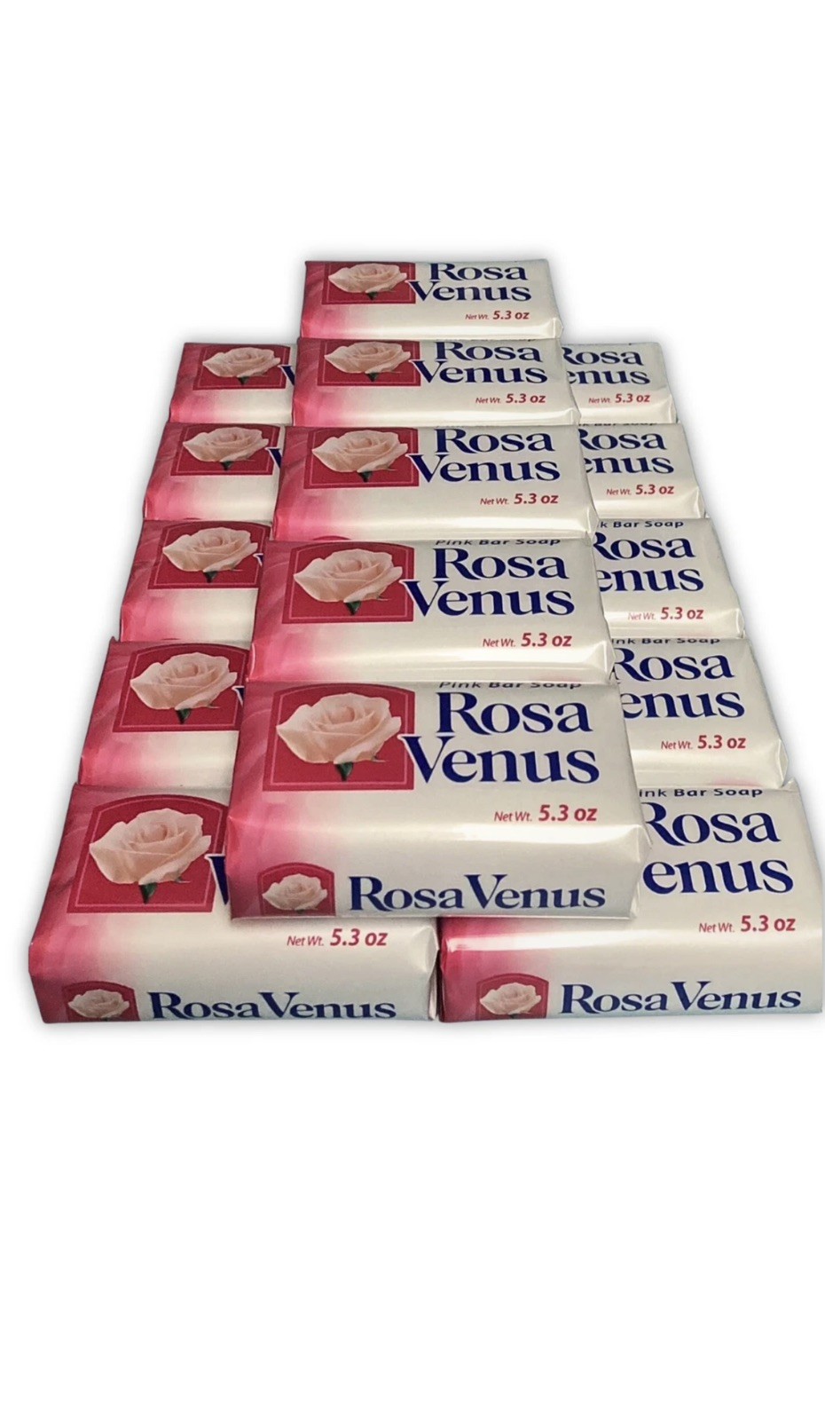 Rosa Venus Pink Bar Soap Rose Scent 5.3 oz 40 pcs Floral for Body & Hands