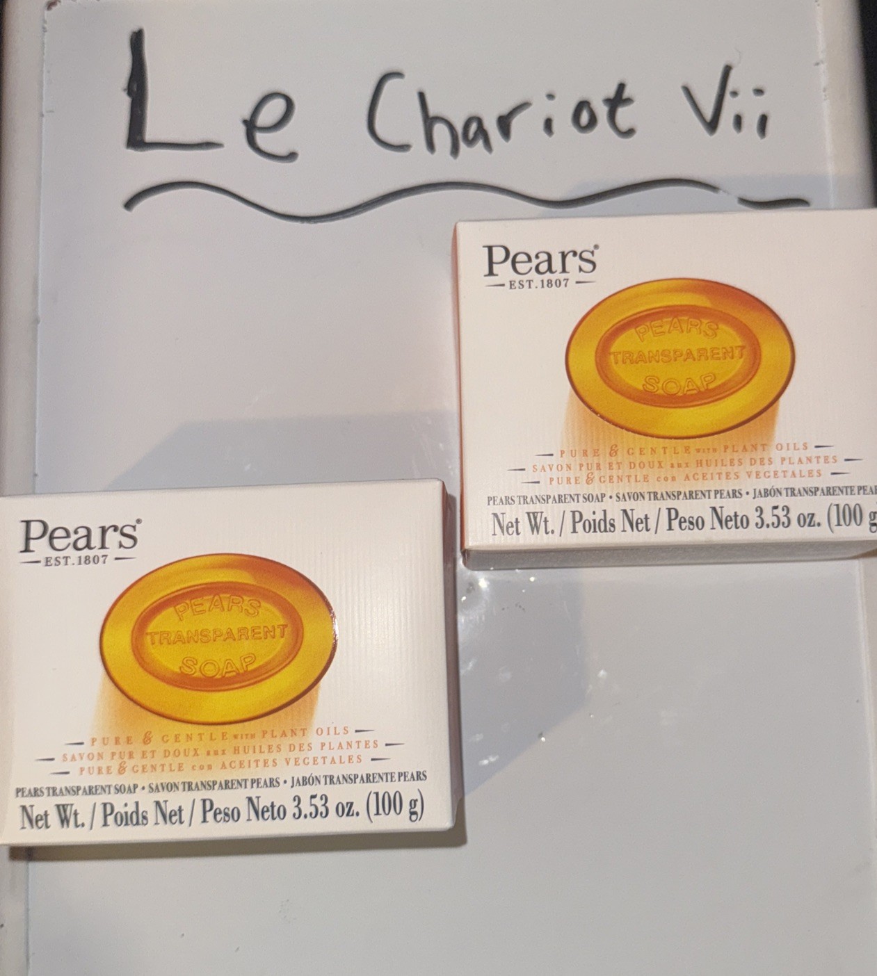 SET OF 2 Pears Transparent Glycerin Bar Soap 3.53 Oz Each ORANGE COLOR