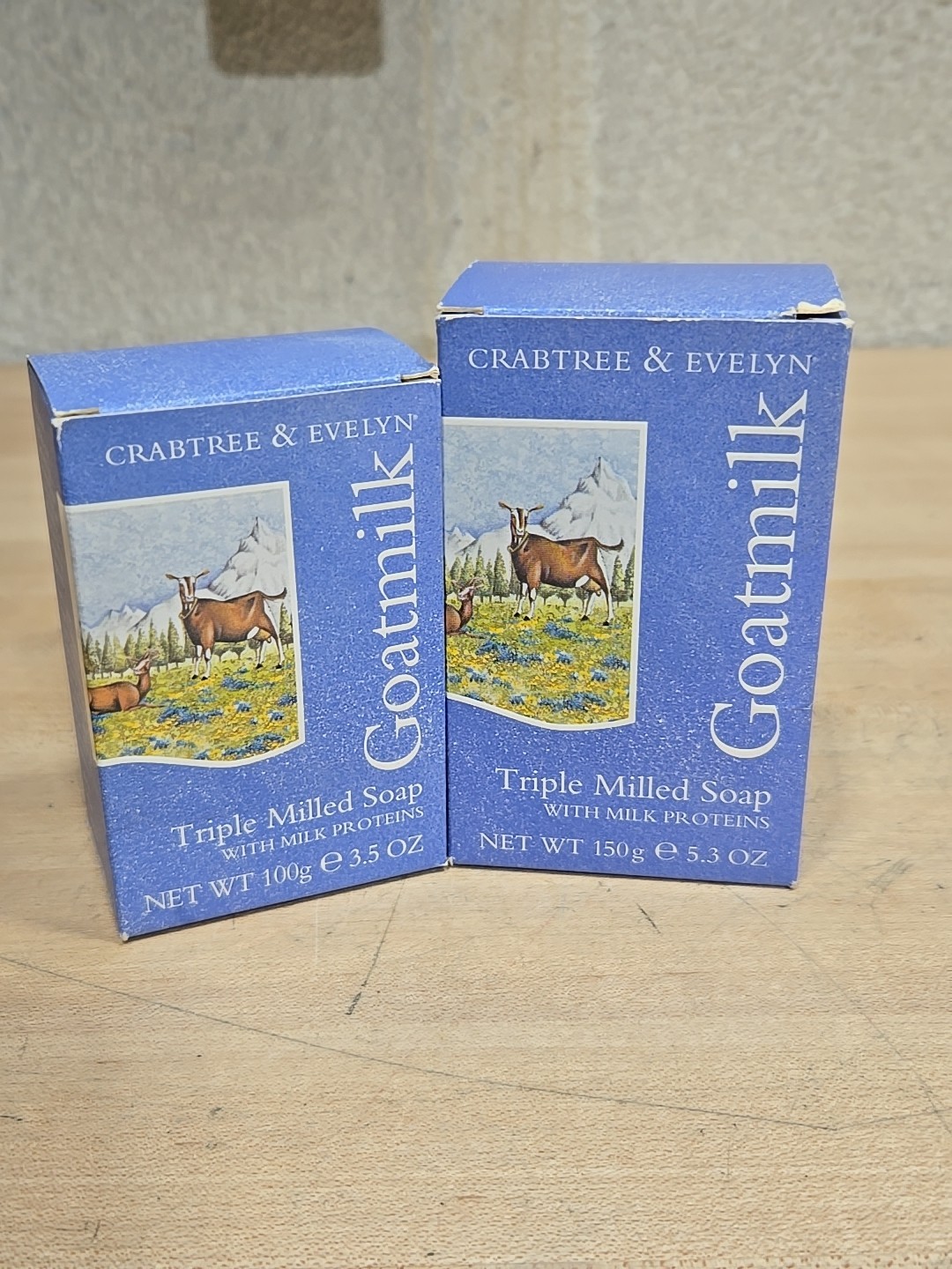 Lot Crabtree & Evelyn GOAT MILK Triple Milled Soap Bar 3.5 & 5.3 Oz New In Box