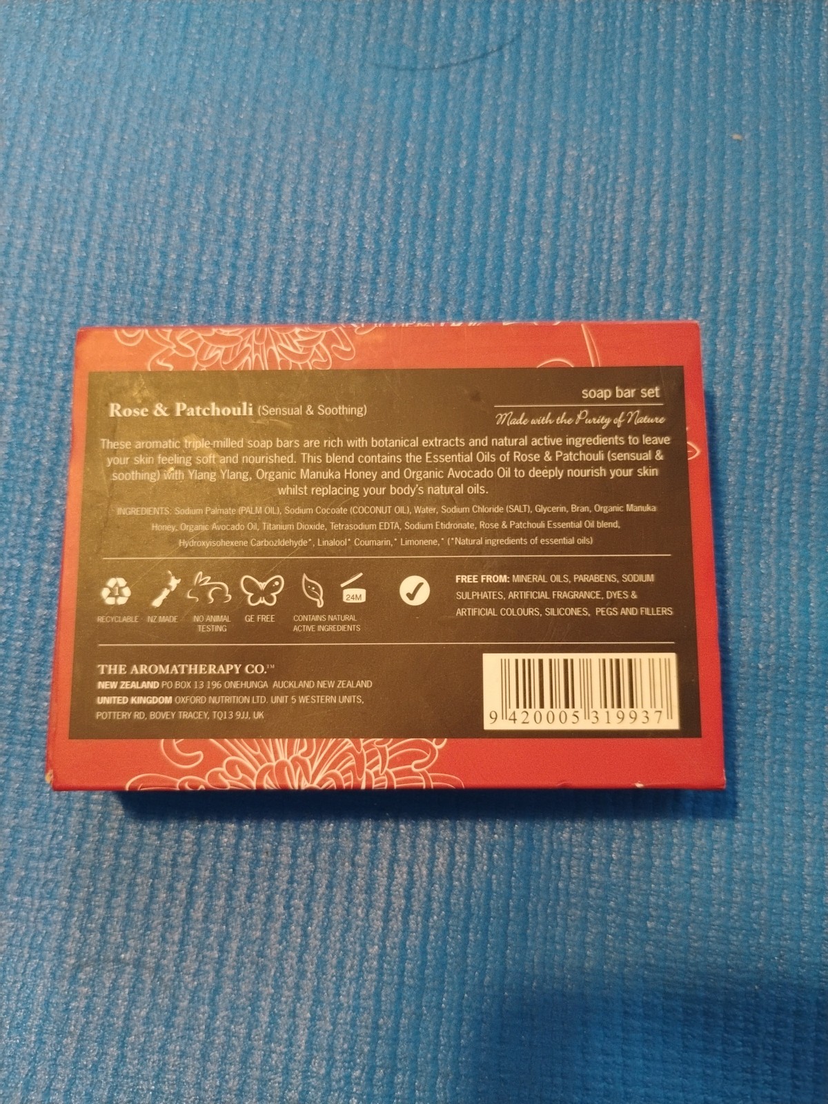 The Aromatherapy Co. Patchouli Bar Soap Set 2, 3.2oz New Zealand Made Gift X2