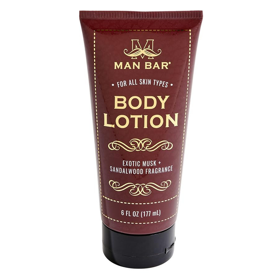 Man Bar Body Lotion – Exotic Musk & Sandalwood (6 Oz) | Long Lasting | Created w
