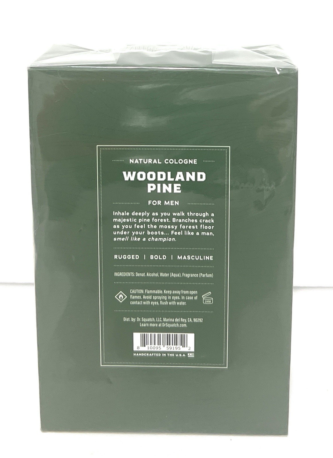 Dr. Squatch Natural Cologne Woodland Pine For Men 1.7 oz New & Sealed FREE SHIP!