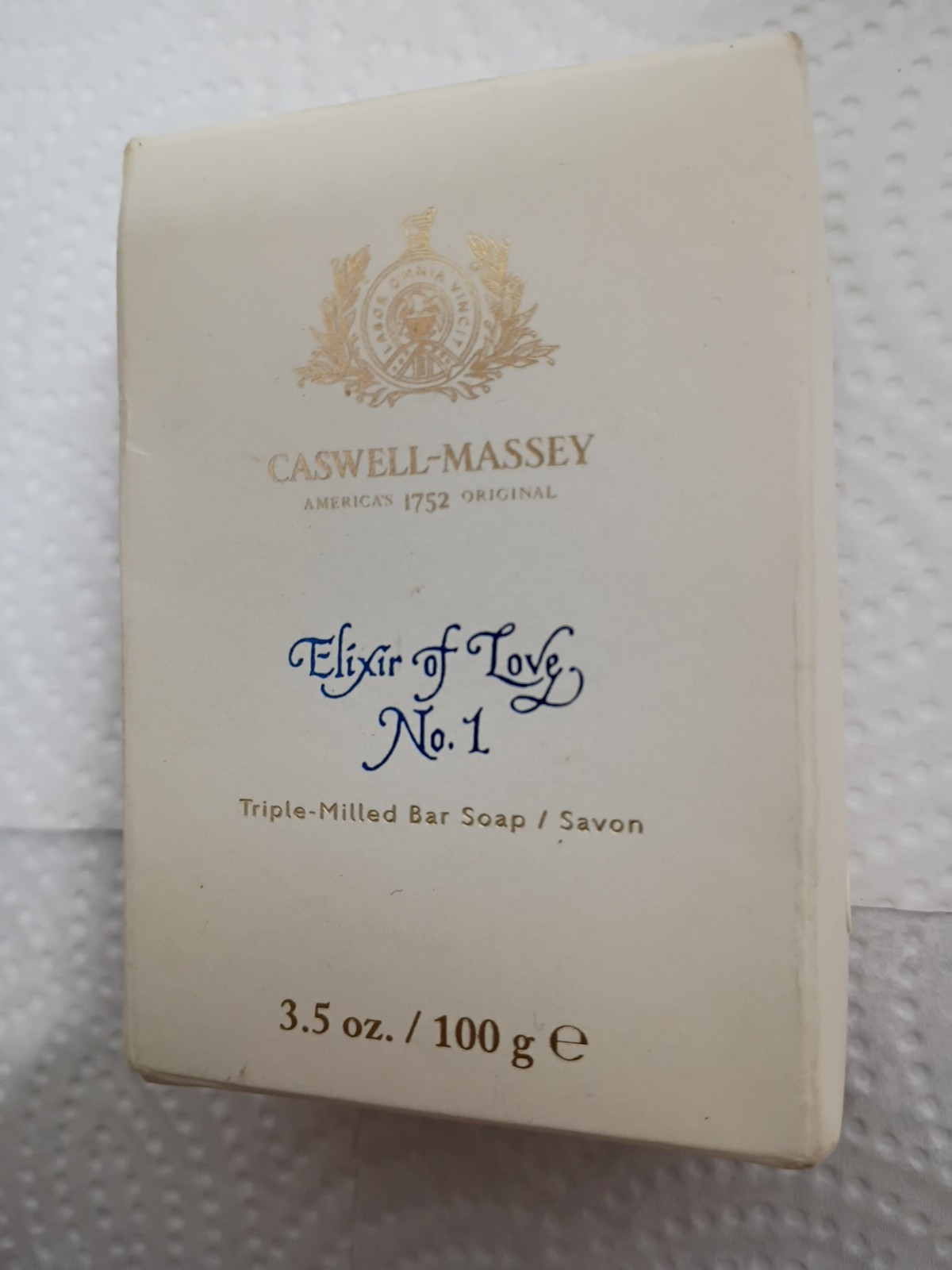 Caswell Massey Elixir Of Lve No. 1 Bar Soap 3.5 Brand New