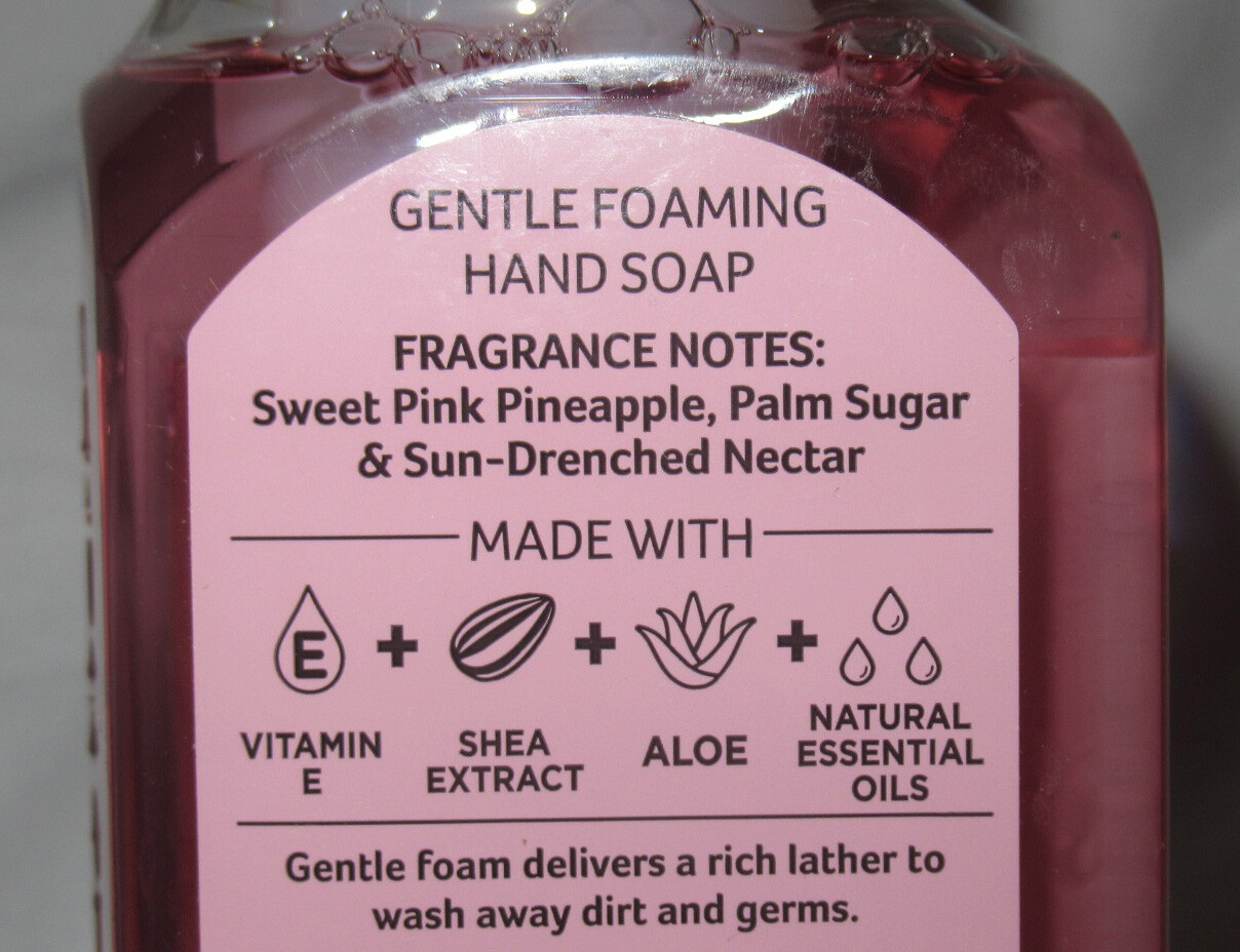 Bath & Body Works Gentle Foaming Hand Soap Lot Set of 2 PINK PINEAPPLE SUNRISE
