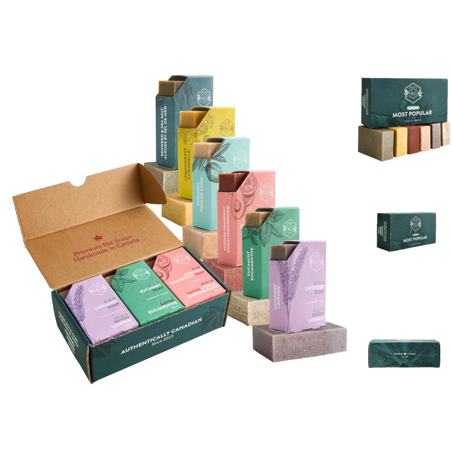 Luxury Handmade Cold Process Soap Set – 6 Natural Bars for All Skin Types