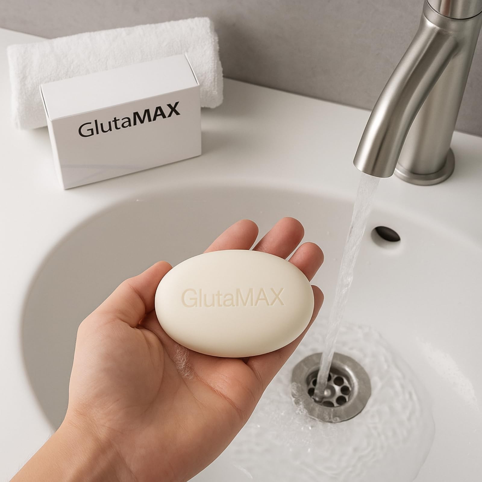 GlutaMAX Skin Tone Enhancing Soap, Smooth Glow Gentle Cleanser with Glutathione